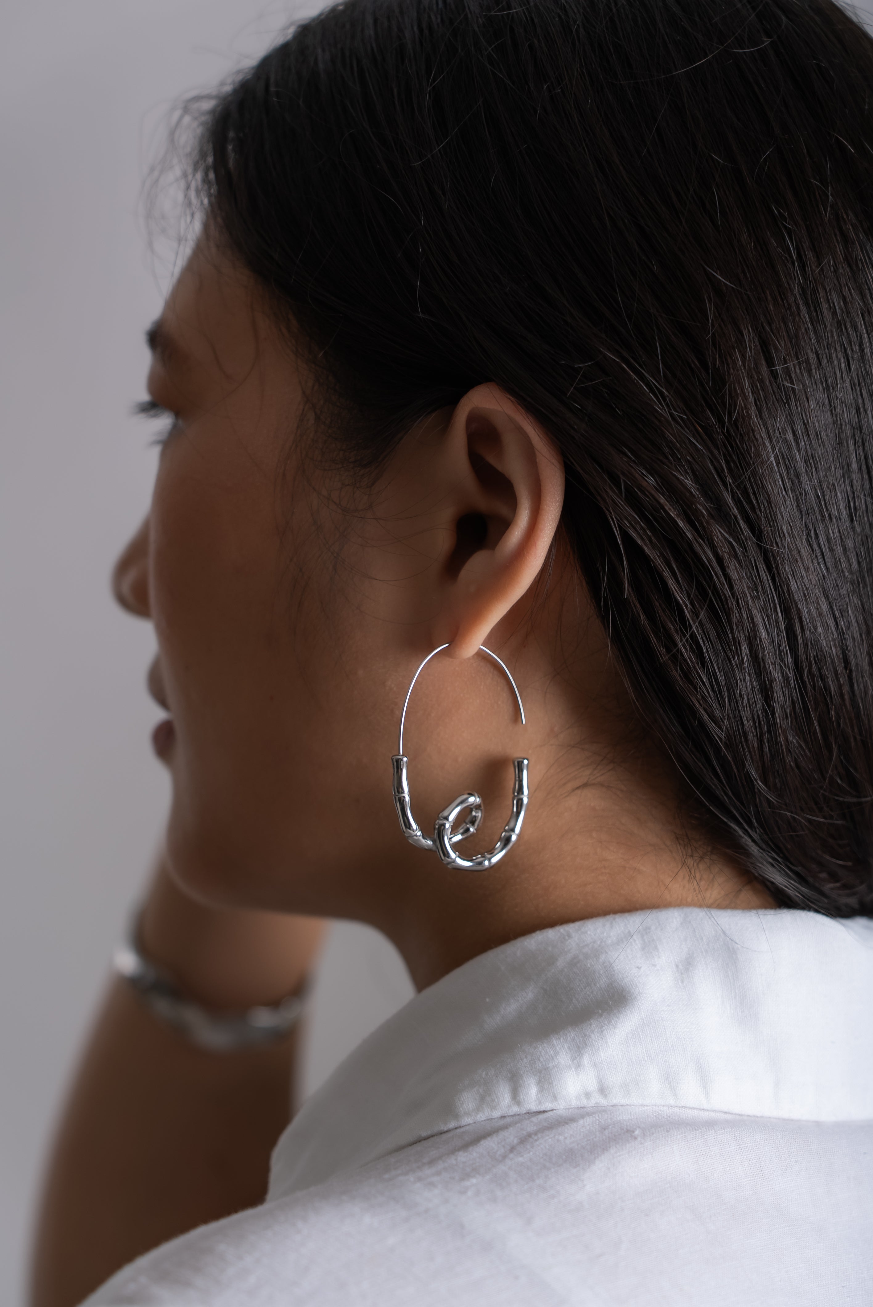 Resilient Bamboo Threader Earrings