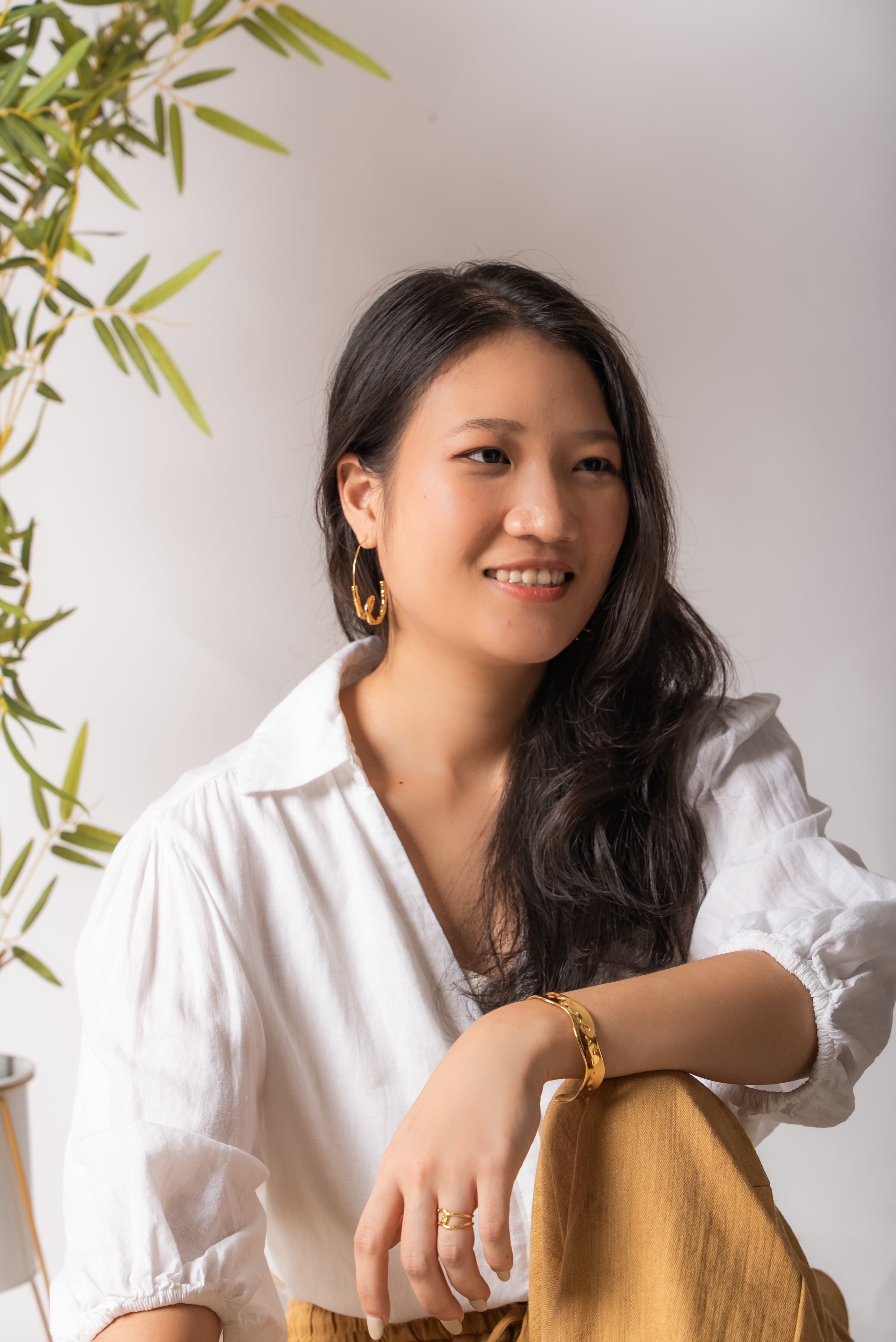Resilient Bamboo Threader Earrings