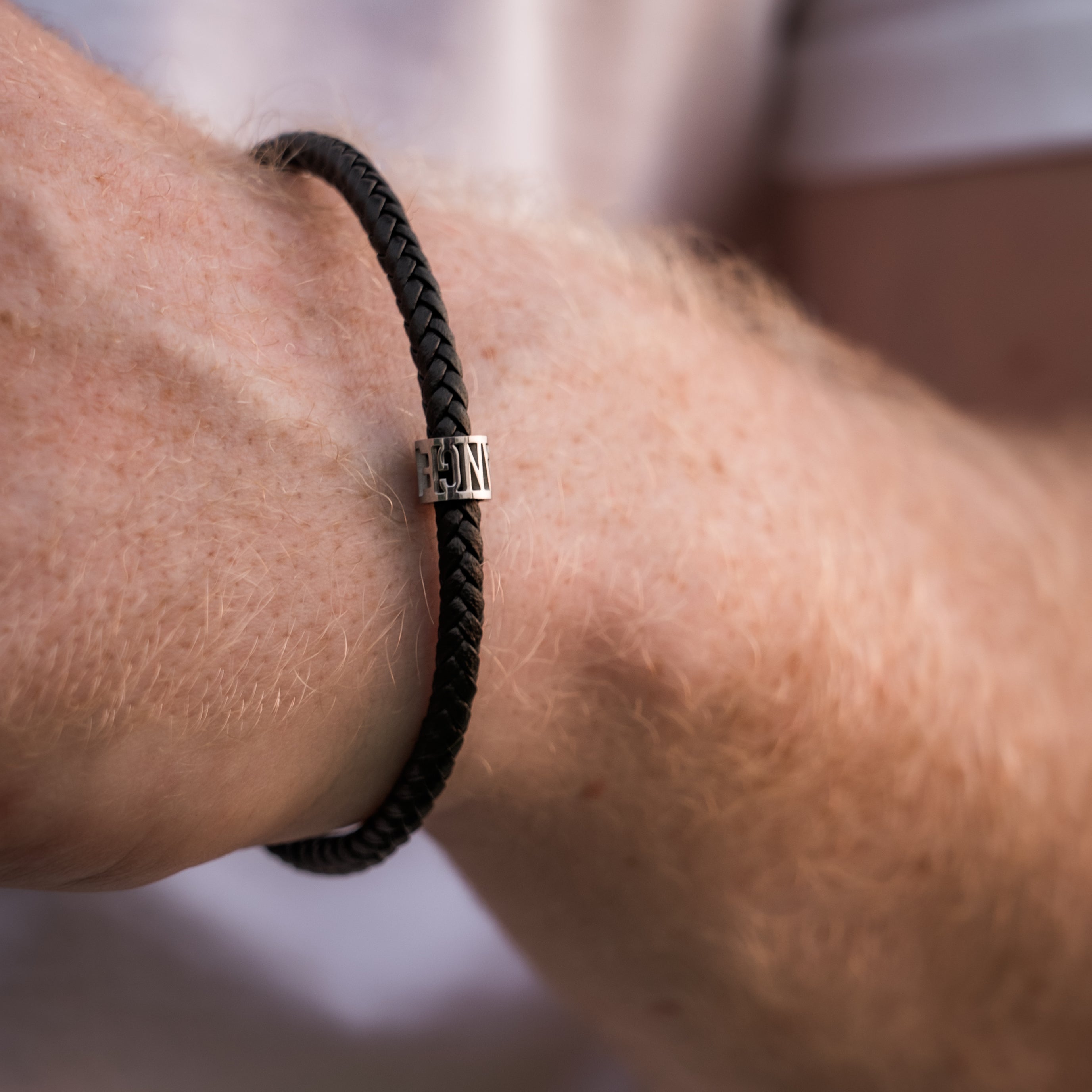 Be Change Men's Leather Bracelet