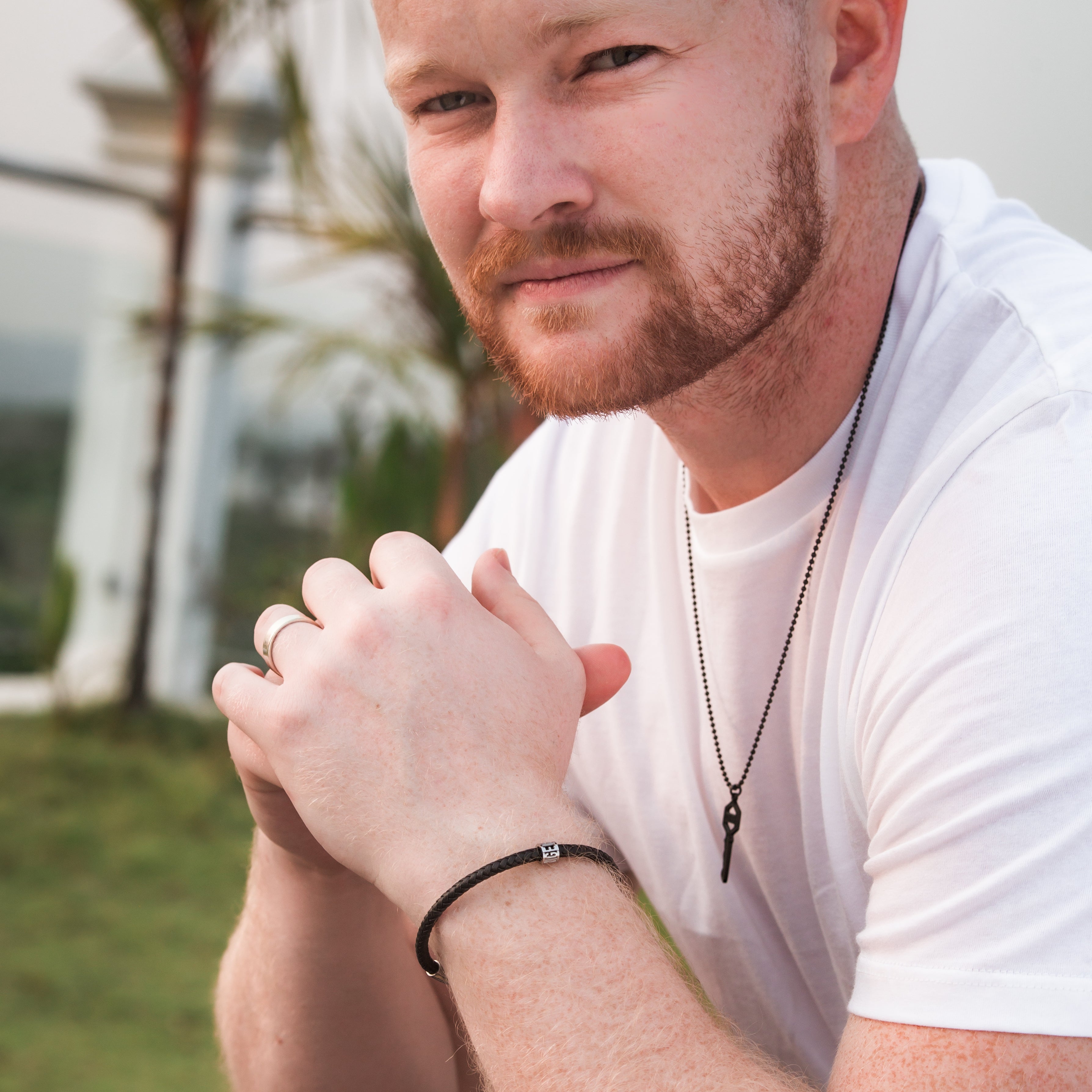 Be Change Men's Leather Bracelet