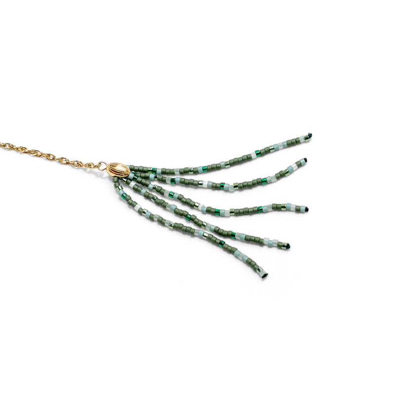 Grounded Hope Tassel Wrap Necklace - Gold