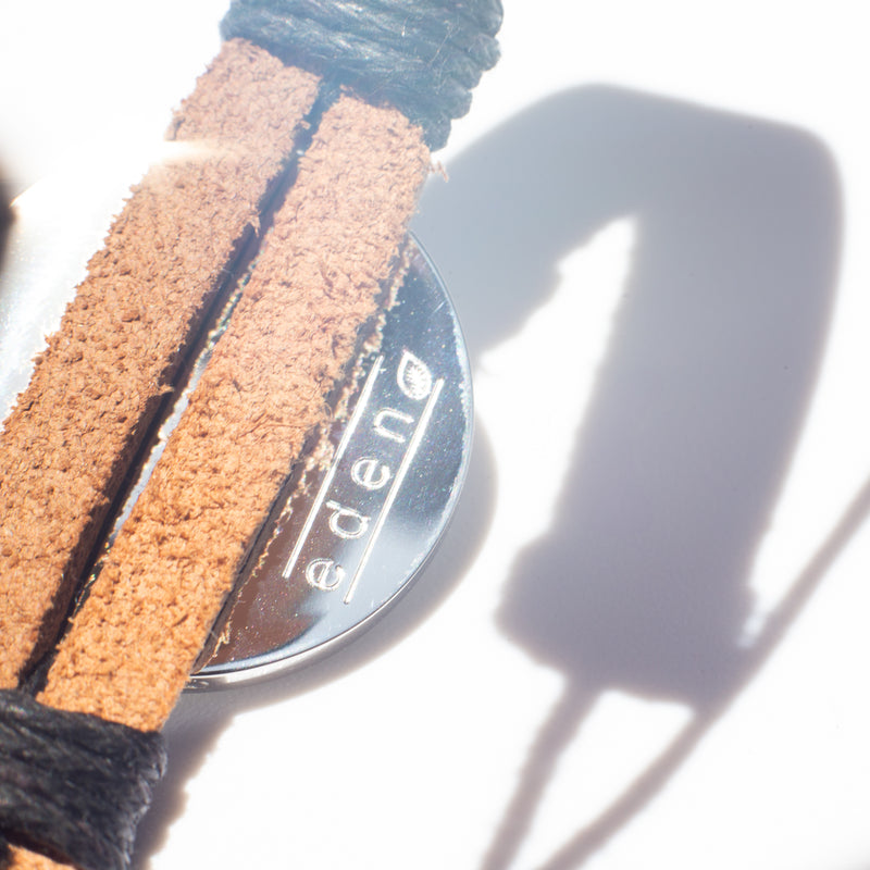 Faith to Move Mountains Leather Bracelet