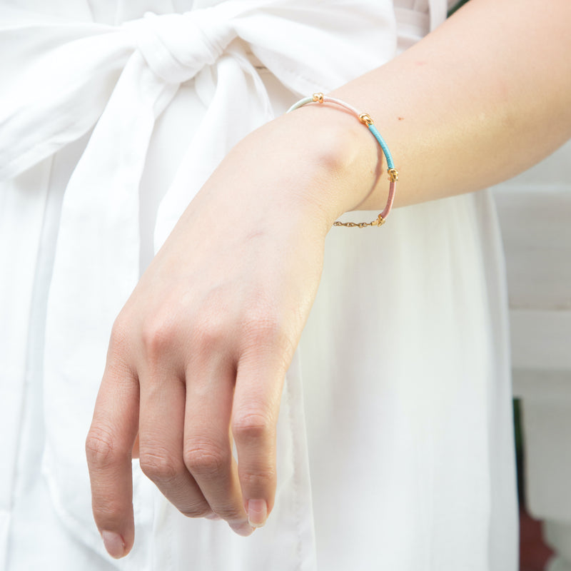 Knots of Freedom Thread-wrapped Bracelet