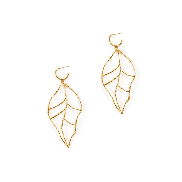 Leaf of Learning Earrings - Gold
