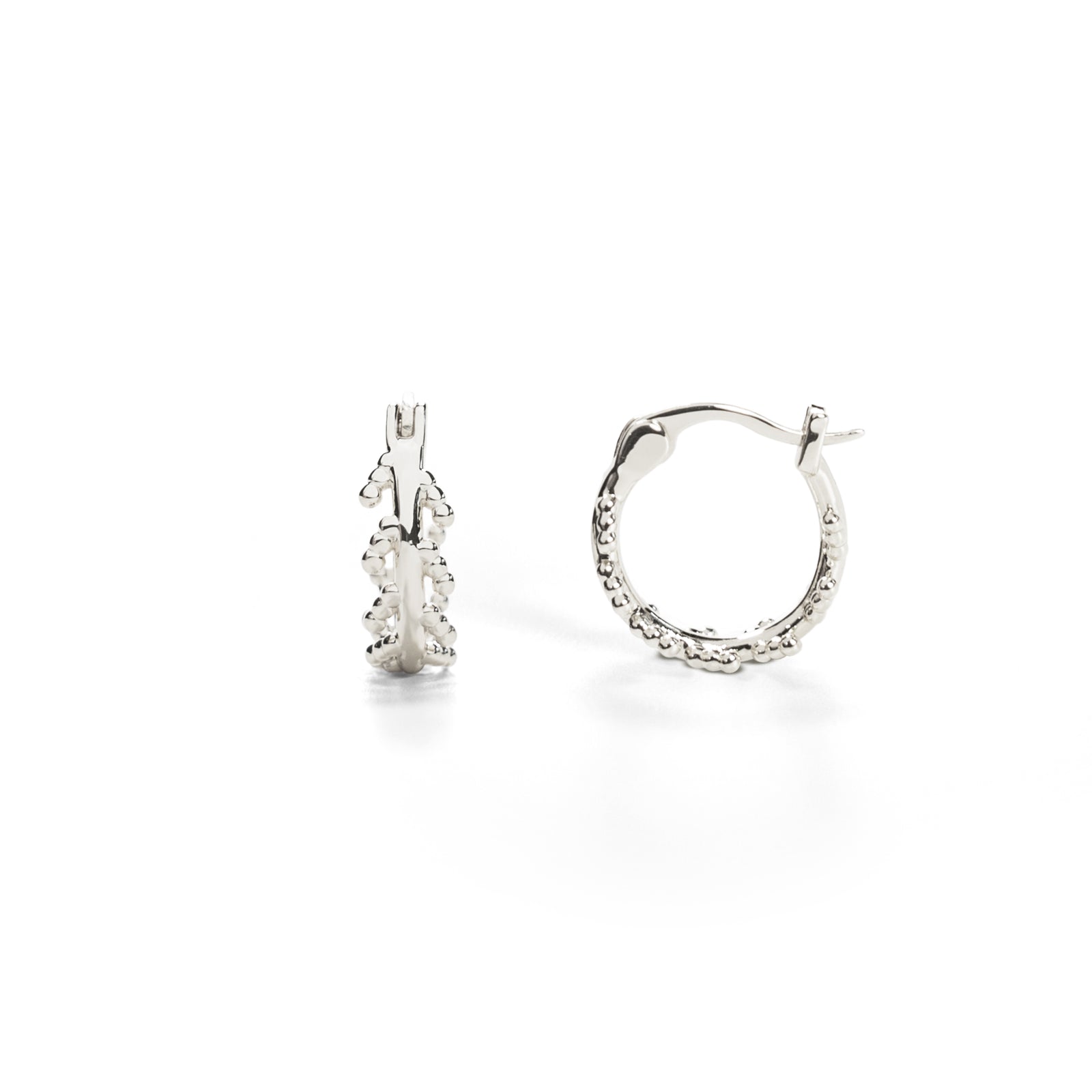 明日値段戻します。Engraved Hoop Earring Seeds of Light | Hoop Earrings – 925 Silver – NOIR KĀLA