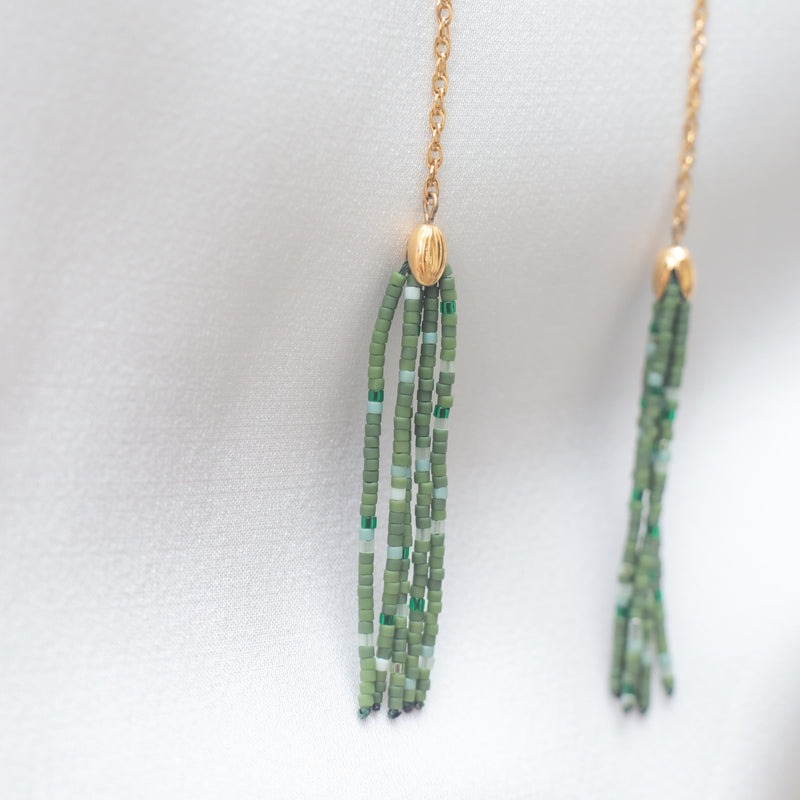 Grounded Hope Tassel Wrap Necklace - Gold