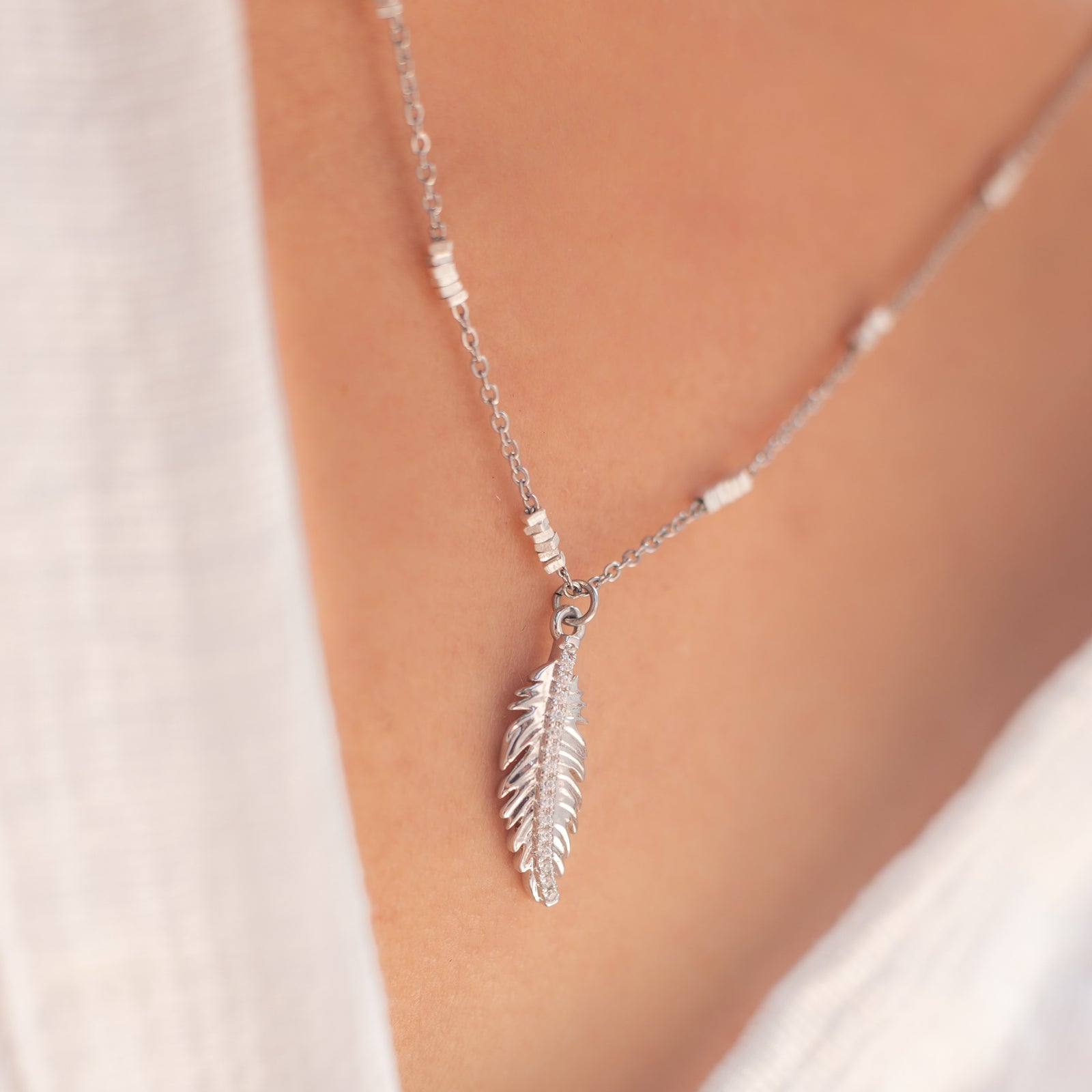 Song of Celebration Feather Necklace – Eden Jewelry