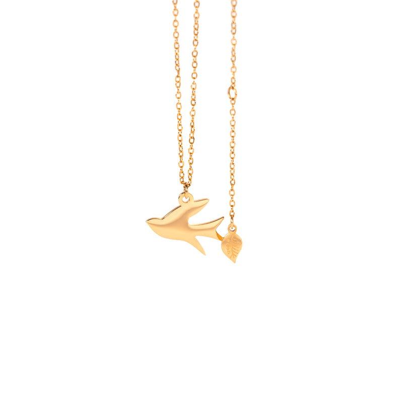 Amazon.com: 14k Yellow Gold Three Birds Branch Necklace Charm Pendant Bird  Fine Jewelry For Women Gifts For Her : ICE CARATS: Clothing, Shoes & Jewelry