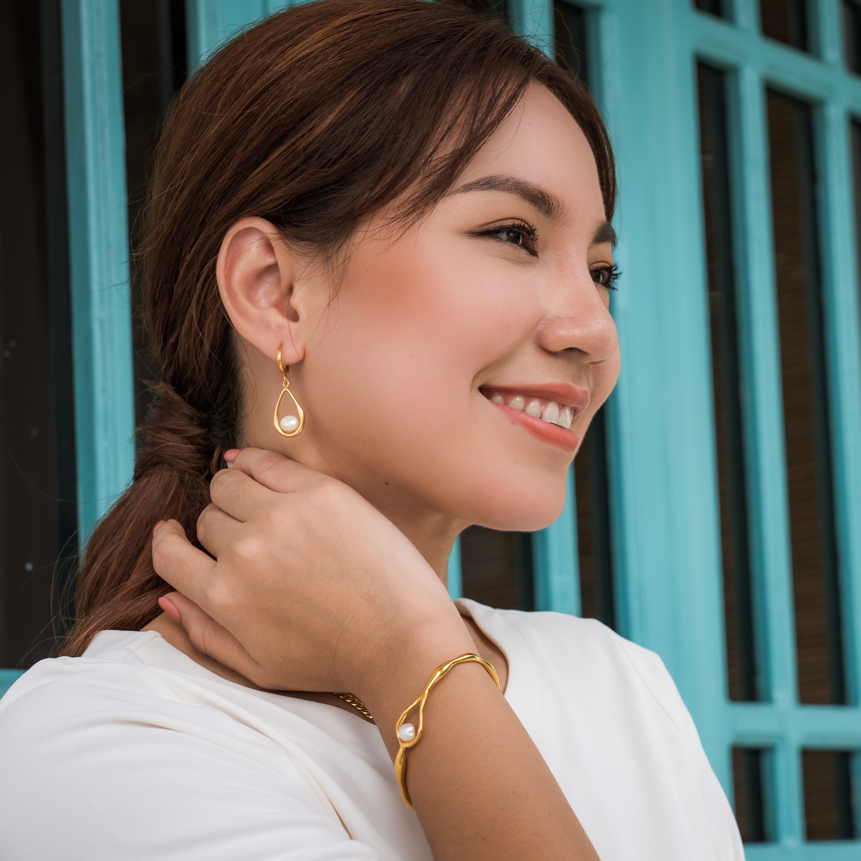 Milk and Honey Drop Earrings