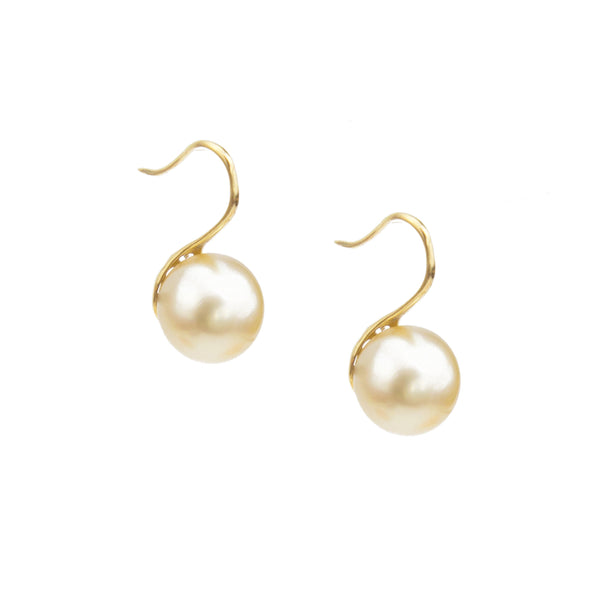 Myanmar Golden Pearl Earrings